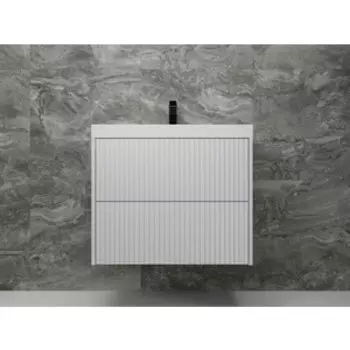 Тумба с раковиной Style line Стокгольм 70х45 белый рифленый софт (ЛС-00002313 + 2000949230184)