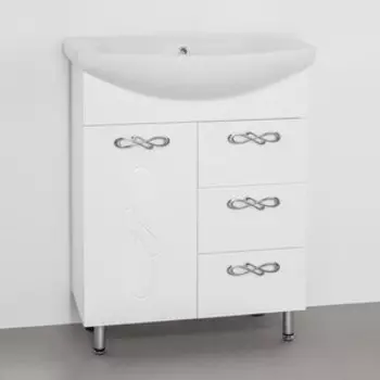 Тумба с раковиной Style line Венеция 65 белая (ЛС-00000254 + 1WH207775)