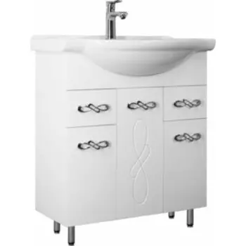Тумба с раковиной Style line Венеция 75х50 белая (ЛС-00002282 + 4620000141457)