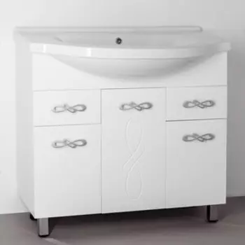 Тумба с раковиной Style line Венеция 90 белая (ЛС-00000260 + 1WH110790)