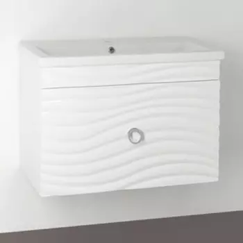 Тумба с раковиной Style line Вероника 80 белая (ЛС-00000252 + S-UM-COM80/1-w)