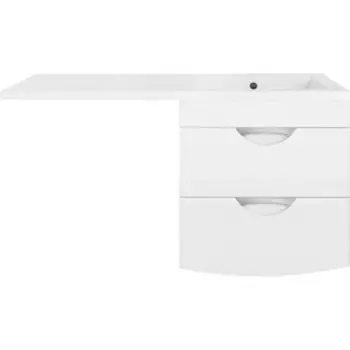 Тумба с раковиной Style line Жасмин-2 Люкс 57 (120R) под стиральную машину, белая (ЛС-00000577 + 2000949237428)