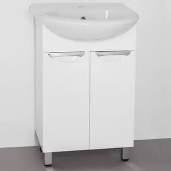 Тумба с раковиной Style line Жасмин 55 белая (ЛС-00000033 + 4620008192765)