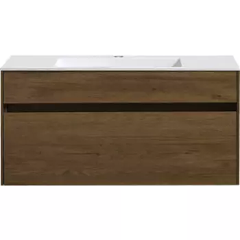 Тумба с раковиной Vincea Chiara 100х43 T.Oak, раковина белая (VMC-2C100TO, VCB-13100W)