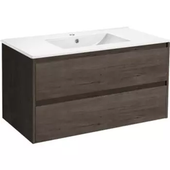 Тумба с раковиной Vincea Gio 100х46 R.Oak (VMC-2G100RO, VBS-13100)