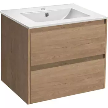 Тумба с раковиной Vincea Gio 60х46 N.Oak (VMC-2G600NO, VBS-13960)