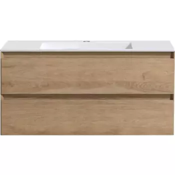 Тумба с раковиной Vincea Luka 100х47 N.Oak, раковина белая (VMC-2L100NO, VCB-13100W)