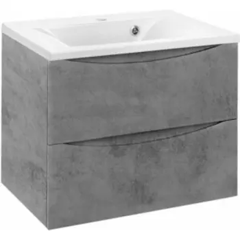 Тумба с раковиной Vincea Mia 65х45 Beton (VMC-2MA650BT, VCB-3M650W)