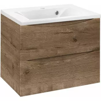 Тумба с раковиной Vincea Mia 65х45 V.Oak (VMC-2MA650VO, VCB-3M650W)