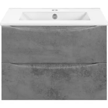 Тумба с раковиной Vincea Mia Slim 70х39 Beton (VMC-2MC700S1BT, VBS-13970S1)