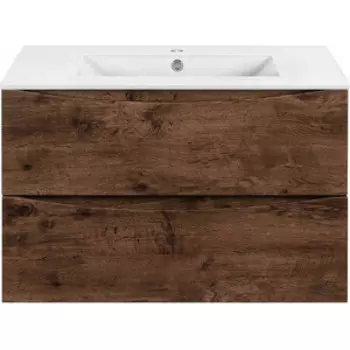 Тумба с раковиной Vincea Mia Slim 80х39 R.Wood (VMC-2MC800S1RW, VBS-13980S1)