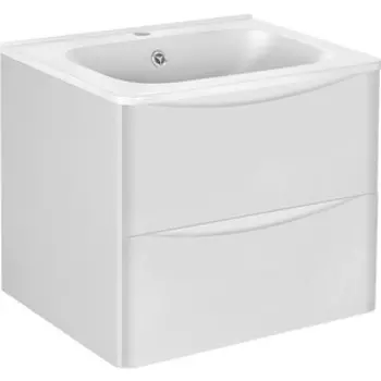 Тумба с раковиной Vincea Paola 60 подвесная, G.White (VMC-2P600GW + VCB-2VP600W)