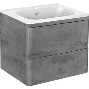 Тумба с раковиной Vincea Vico 60 подвесная, Beton (VMC-2V600BT + VCB-2VP600W)