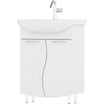 Тумба с раковиной Volna Adel 60х32 напольная, белая (tnADEL60.2D-01, 4620000141358)