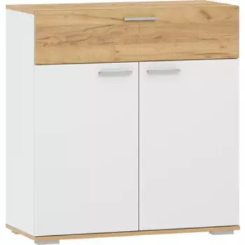 Тумба Сильва Санти НМ 013.77 белый фасадный/дуб крафт золотой