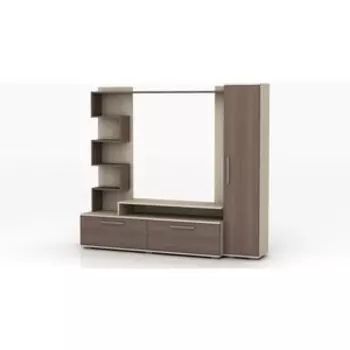 Стенка СМ мебель ТВ-1 шимо светлый/шимо темный