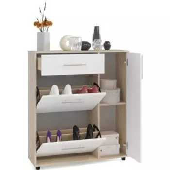 Тумба СОКОЛ ТП-4 дуб сонома/белый