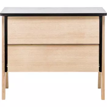 Тумбочка Leset Сканди широкая 2 ящика дуб/венге