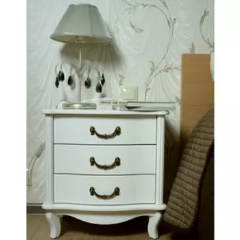 Тумбочка Мебелик Джульетта 3 ящ. молочный дуб (П0006664)