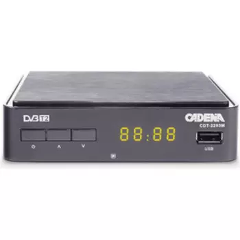 Тюнер DVB-T2 Cadena CDT-2293M черный