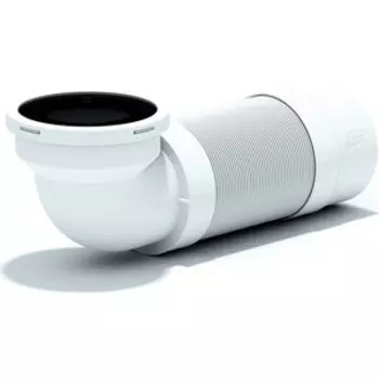 Удлинитель АНИ пласт гибкий для унитаза угол 90° выпуск 110 мм 320-750мм (K722R)