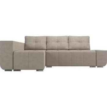 Угловой диван АртМебель Амадэус Люкс рогожка бежевый левый угол