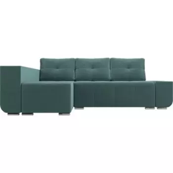 Угловой диван АртМебель Амадэус Люкс велюр бирюза левый угол