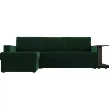Угловой диван АртМебель Атланта С велюр зеленый левый угол