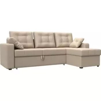 Угловой диван АртМебель Камелот рогожка бежевый правый угол