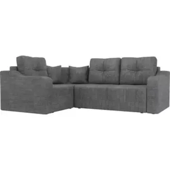 Угловой диван АртМебель Кембридж рогожка серый левый угол