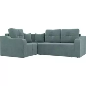 Угловой диван АртМебель Кембридж велюр бирюза левый угол