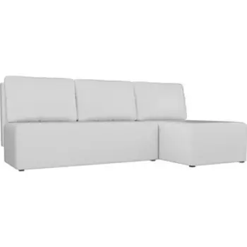 Угловой диван АртМебель Поло экокожа белый правый угол