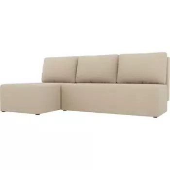 Угловой диван АртМебель Поло рогожка бежевый левый угол