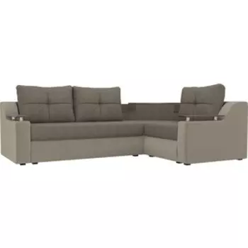 Угловой диван АртМебель Тесей корфу 03 микровельвет бежевый правый угол