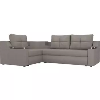 Угловой диван АртМебель Тесей рогожка бежевый левый угол