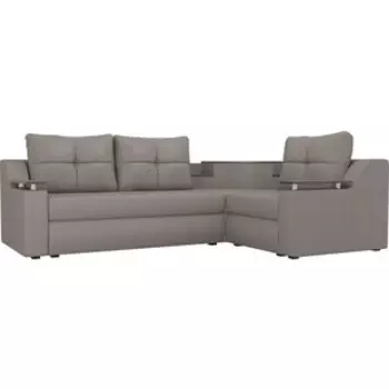 Угловой диван АртМебель Тесей рогожка бежевый правый угол