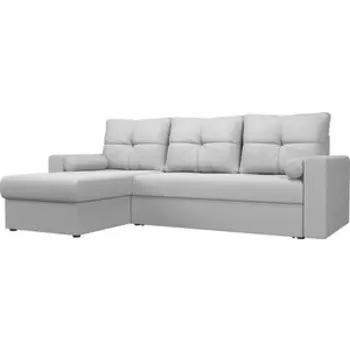 Угловой диван АртМебель Верона экокожа белый левый угол