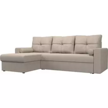 Угловой диван АртМебель Верона рогожка бежевый левый угол