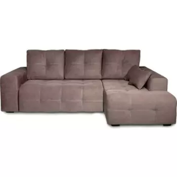 Угловой диван DИВАН Неаполь правый (Velour 74(744) dark brown) арт 80365654