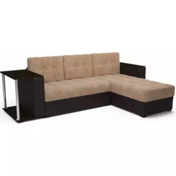 Угловой диван Mebel Ars Атланта кордрой бежевый ППУ