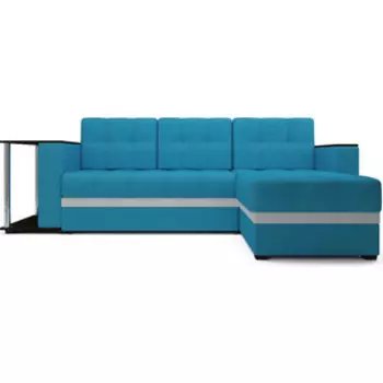 Угловой диван Mebel Ars Атланта синий ППУ