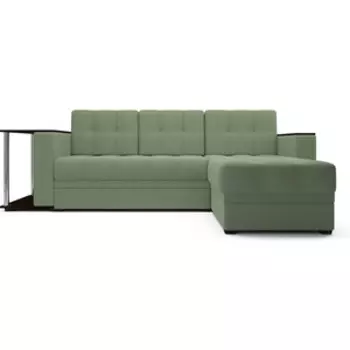 Угловой диван Mebel Ars Атланта зеленый ППУ