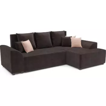 Угловой диван Mebel Ars Каскад правый угол (кордрой коричневый)