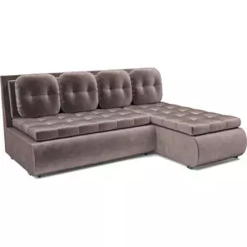 Угловой диван Mebel Ars Кормак (бархат шоколадный STAR VELVET 60 COFFEE)