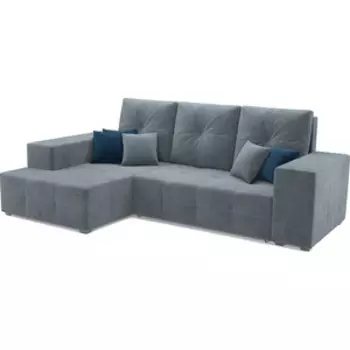 Угловой диван Mebel Ars Монреаль левый угол (велюр серо-синий/НВ-178/26)