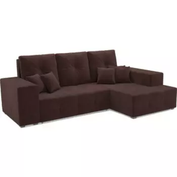 Угловой диван Mebel Ars Монреаль правый угол (велюр шоколад/НВ-178/16)