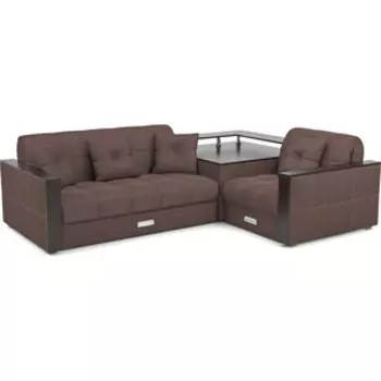 Угловой диван Mebel Ars Прага (рогожка шоколад)