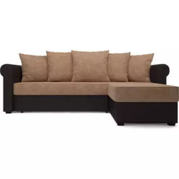 Угловой диван Mebel Ars Рейн кордрой бежевый ППУ