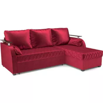 Угловой диван Mebel Ars Токио (бархат красный STAR VELVET 3 DARK RED)