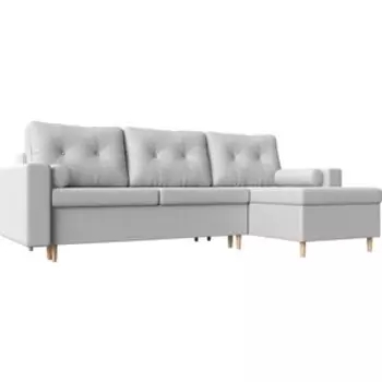 Угловой диван Мебелико Белфаст эко-кожа белый правый угол